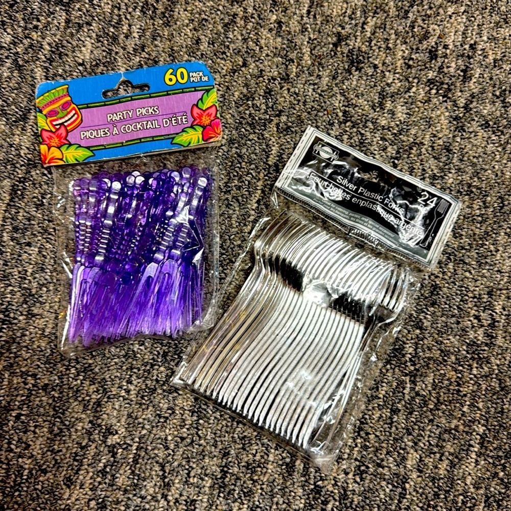 Party picks and party forks